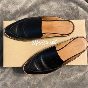 Madewell Black Loafer Mule in Leather